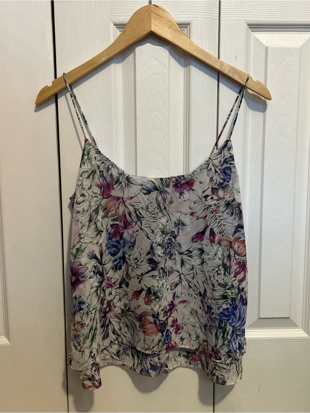H&M Floral Spaghetti-Strap Camisole in Multicolor
